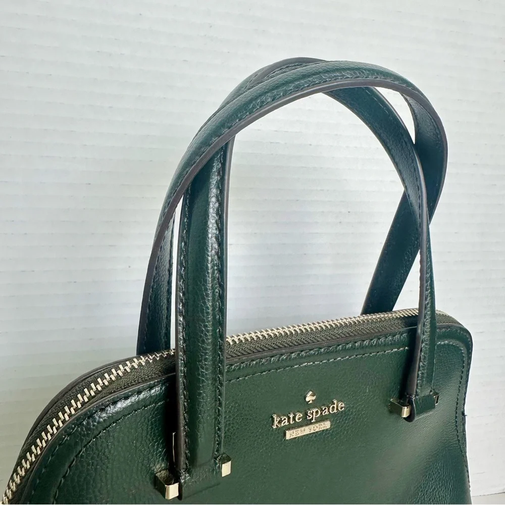 Kate Spade New York Forest Green Dome Purse w Cross Body Strap - Picture 6 of 16